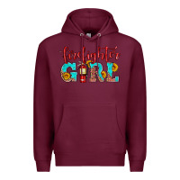 Burgundy firefighter son girl Premium Hoodie - HRA Design Shop