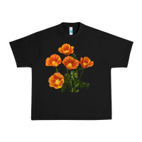 California Poppy Flower Urban Heavy Tee | Teevron