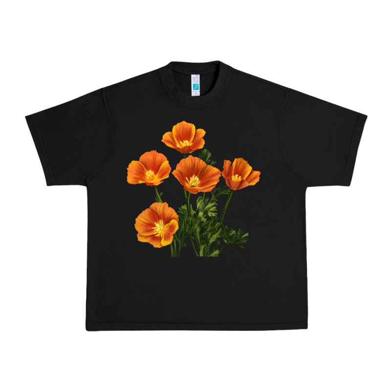 California Poppy Flower Urban Heavy Tee by RanaPortraitStore | Teevron