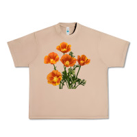Burro California Poppy Flower Urban Heavy Tee - RanaPortraitStore