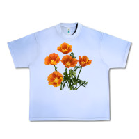 Grape Ice California Poppy Flower Urban Heavy Tee - RanaPortraitStore