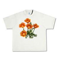 Pistachio California Poppy Flower Urban Heavy Tee - RanaPortraitStore