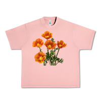 Salmon California Poppy Flower Urban Heavy Tee - RanaPortraitStore