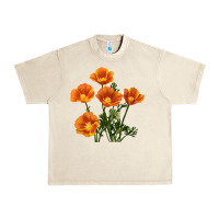 Sandshell California Poppy Flower Urban Heavy Tee - RanaPortraitStore