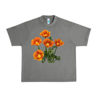 Tornado California Poppy Flower Urban Heavy Tee - RanaPortraitStore