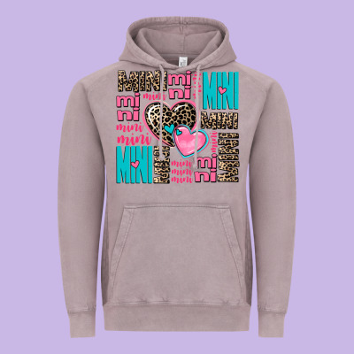 Mini Mini Mini With Hearts Vintage Hoodie Designed By Adodesignshop