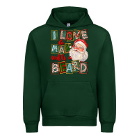 Forest Green I Love A Man With A Beard Urban Hoodie - FaDigitalArtStudio