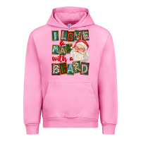 Fuchsia Pink I Love A Man With A Beard Urban Hoodie - FaDigitalArtStudio