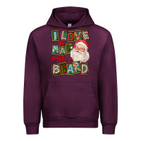 Mauve Wine I Love A Man With A Beard Urban Hoodie - FaDigitalArtStudio