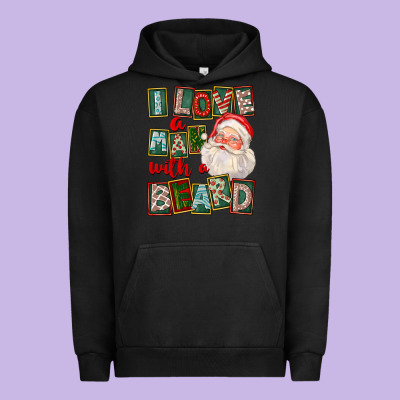 I Love A Man With A Beard Urban Hoodie Designed By Fadigitalartstudio