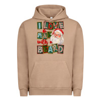 Pigment Burro I Love A Man With A Beard Urban Hoodie - FaDigitalArtStudio