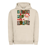 Pigment French Oak I Love A Man With A Beard Urban Hoodie - FaDigitalArtStudio