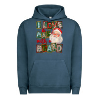 Pigment Midnight Navy I Love A Man With A Beard Urban Hoodie - FaDigitalArtStudio