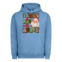 Pigment Pebble Blue I Love A Man With A Beard Urban Hoodie - FaDigitalArtStudio