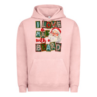Pigment Salmon I Love A Man With A Beard Urban Hoodie - FaDigitalArtStudio