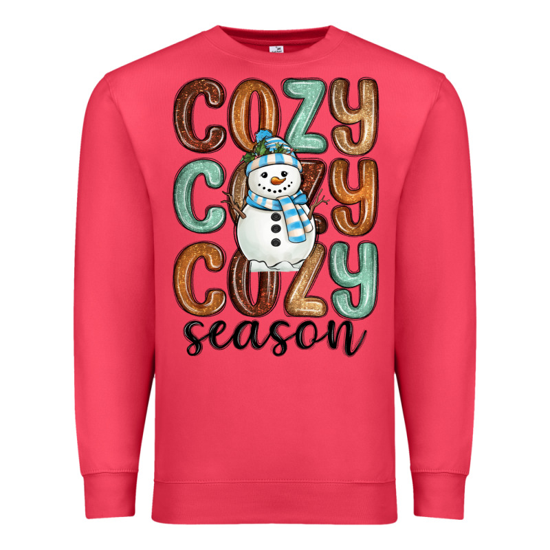 Cozy Season Snowman Premium Sweatshirt by MaliasSmallBusiness | Teevron
