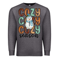 Charcoal Heather cozy season snowman Premium Sweatshirt - MaliasSmallBusiness