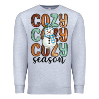 Heather Grey cozy season snowman Premium Sweatshirt - MaliasSmallBusiness