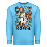 Ocean Blue cozy season snowman Premium Sweatshirt - MaliasSmallBusiness