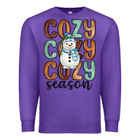 Purple cozy season snowman Premium Sweatshirt - MaliasSmallBusiness
