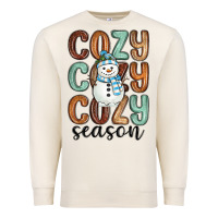 Sandshell cozy season snowman Premium Sweatshirt - MaliasSmallBusiness