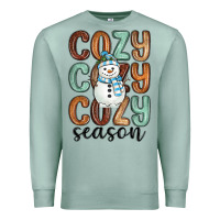 Seafoam cozy season snowman Premium Sweatshirt - MaliasSmallBusiness