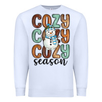 White cozy season snowman Premium Sweatshirt - MaliasSmallBusiness
