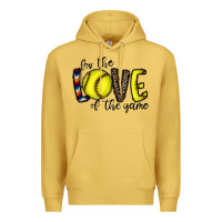 Antique Gold for the love of the game softball Premium Hoodie - CowhideDigitalArt