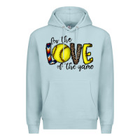 Blue Mist for the love of the game softball Premium Hoodie - CowhideDigitalArt