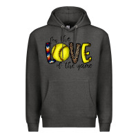 Charcoal Heather for the love of the game softball Premium Hoodie - CowhideDigitalArt