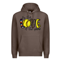 Coffee for the love of the game softball Premium Hoodie - CowhideDigitalArt