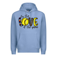 Colony Blue for the love of the game softball Premium Hoodie - CowhideDigitalArt