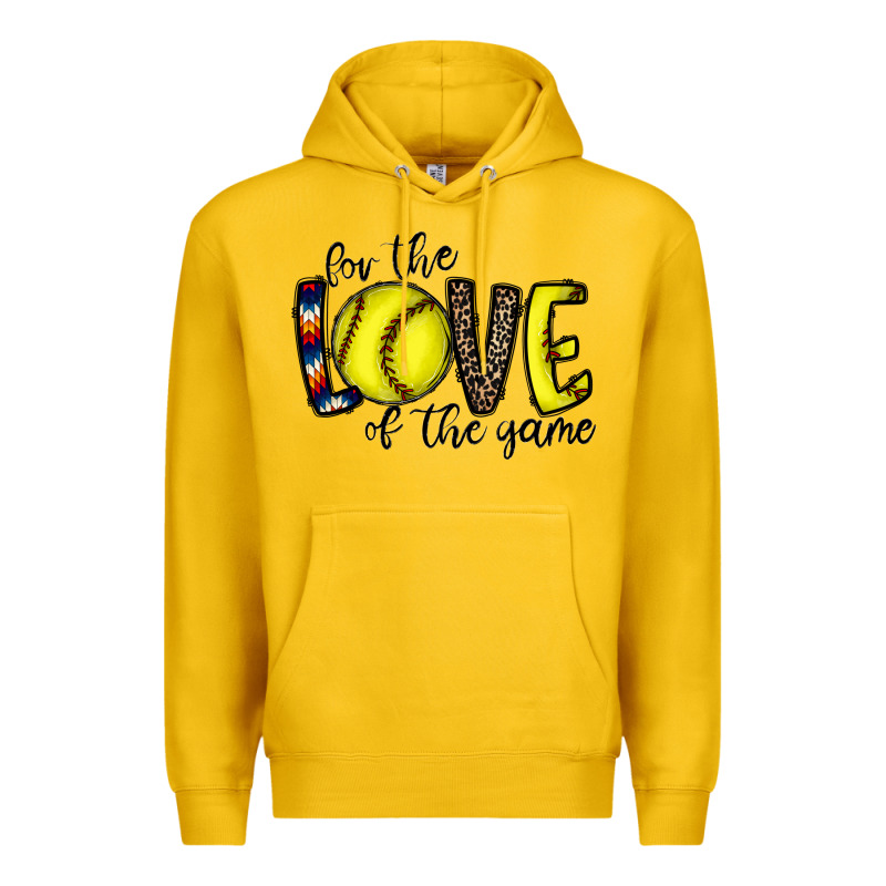 For The Love Of The Game Softball Premium Hoodie by CowhideDigitalArt | Teevron