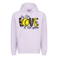 Lilac for the love of the game softball Premium Hoodie - CowhideDigitalArt
