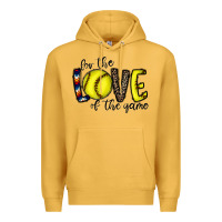 Mustard for the love of the game softball Premium Hoodie - CowhideDigitalArt