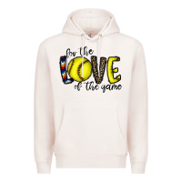 Pale Pink for the love of the game softball Premium Hoodie - CowhideDigitalArt