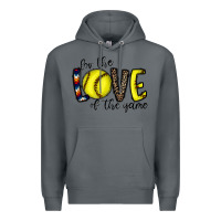 Rock for the love of the game softball Premium Hoodie - CowhideDigitalArt
