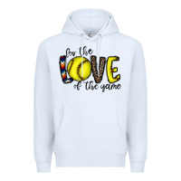 White for the love of the game softball Premium Hoodie - CowhideDigitalArt
