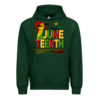 Forest Green juneteenth fist free ish since 1865 Urban Hoodie - HRA Design Shop