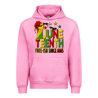 Fuchsia Pink juneteenth fist free ish since 1865 Urban Hoodie - HRA Design Shop