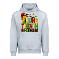 Heather Grey juneteenth fist free ish since 1865 Urban Hoodie - HRA Design Shop