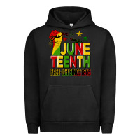Pigment Black juneteenth fist free ish since 1865 Urban Hoodie - HRA Design Shop