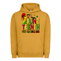 Pigment Peanut Butter juneteenth fist free ish since 1865 Urban Hoodie - HRA Design Shop