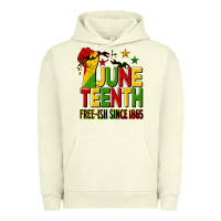Pigment Pistachio juneteenth fist free ish since 1865 Urban Hoodie - HRA Design Shop