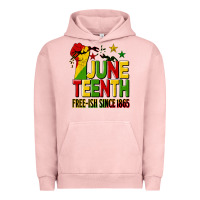 Pigment Salmon juneteenth fist free ish since 1865 Urban Hoodie - HRA Design Shop