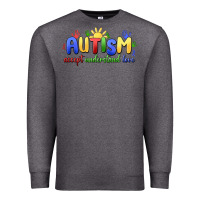 Charcoal Heather autism accept understand love Premium Sweatshirt - MaliasSmallBusiness