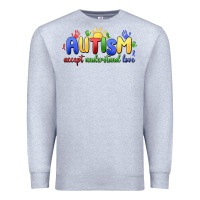 Heather Grey autism accept understand love Premium Sweatshirt - MaliasSmallBusiness