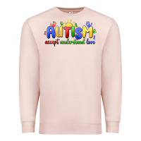 Pale Pink autism accept understand love Premium Sweatshirt - MaliasSmallBusiness