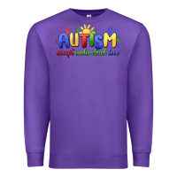 Purple autism accept understand love Premium Sweatshirt - MaliasSmallBusiness