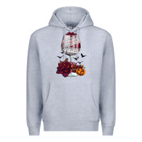 Heather Grey halloween roses wine Premium Hoodie - FaDigitalArtStudio